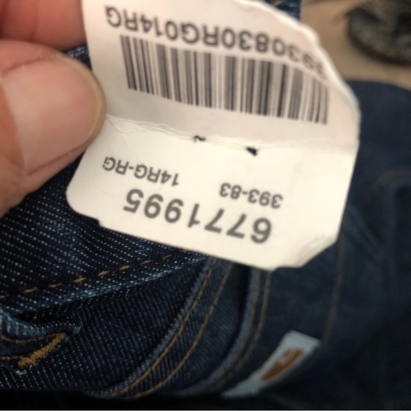 Carheart jeans size 14 NWT  WOMEN  NEW DARK‎ BLUE DENIM #MC D - Picture 7 of 8